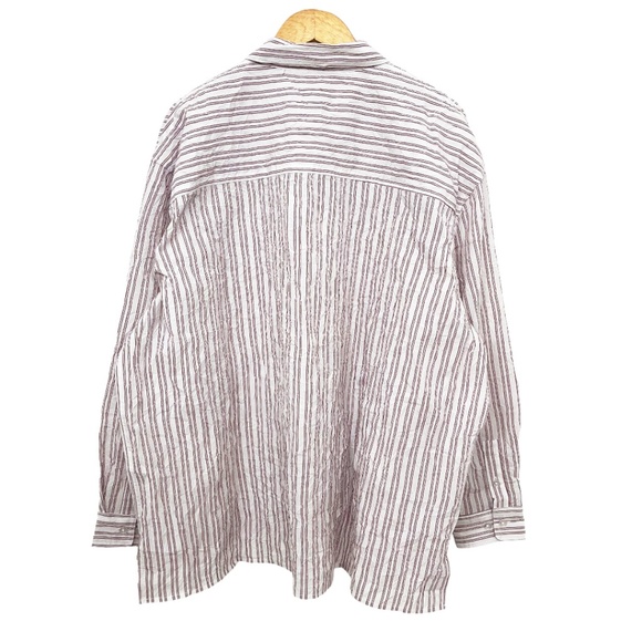 Urban Outfitters Men's Crinkle Long Sleeve Shirt Oversized Large - Picture 3 of 11